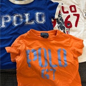 Boys Polo by Ralph Lauren Kids Orange T-Shirt bundle- 2T and 3T